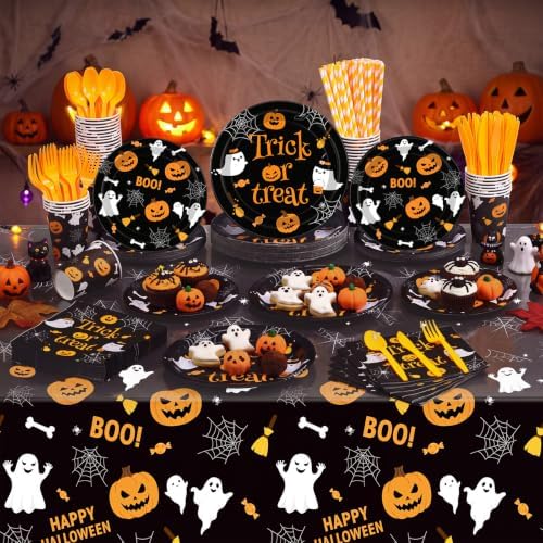Ceenna Halloween Trick or Treat Party Supply Decoration for 50, Orange - Image 4