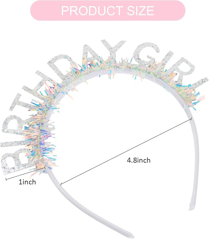 CIEHER Birthday Girl Headband Birthday Crown - Image 5