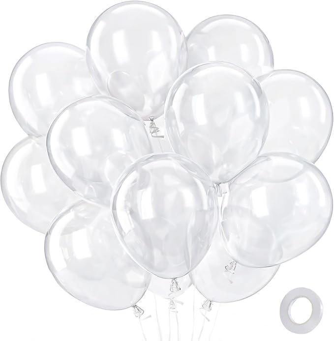 Patimate Clear Balloons 100 Pack 12 Inch Latex Transparent Balloons by PatimateDirect
