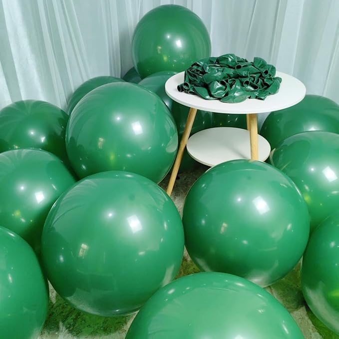 90 Pack Green Balloons 18 inch Dark Green Latex Big Balloons - Image 6