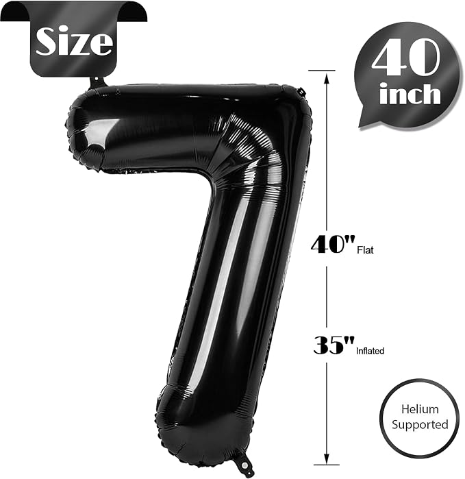 Black 7 Balloon - Image 5