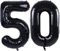 TONIFUL 40 Inch Black Number 50 Balloon Large Foil 50th Birthday Decoration | by TONIFUL