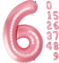 Number 6 Balloons 40 Inch for 6 16 Birthday Party Decorations, Pastel Pink | by Mluchee