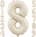 40 Inch Cream Foil Number 8 Balloon by TNCDJKPA