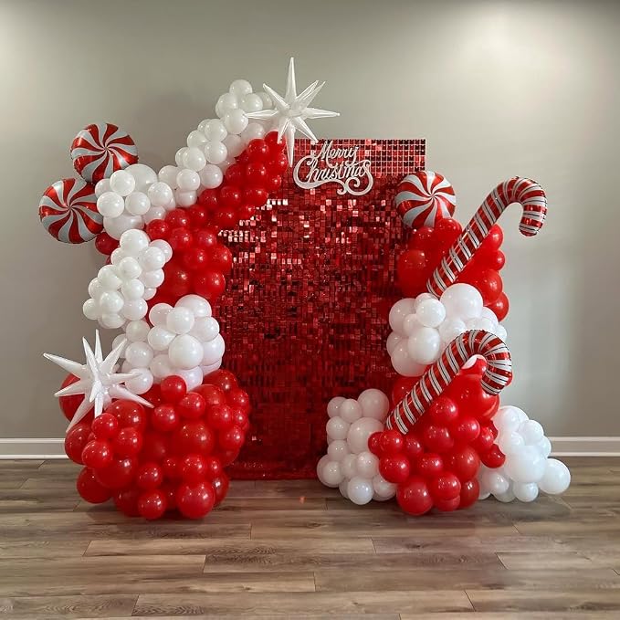 KBZVNAF Red and White Latex Balloons 60 Pack 12 inch | Red White Confetti Party - Image 3