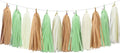 Gold Ivory Pale Green Tassel Garland by Aonor