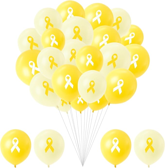 100 Pcs Ribbon Awareness Balloons, 12 Inch Adoptive Parents Decorations by Unknown