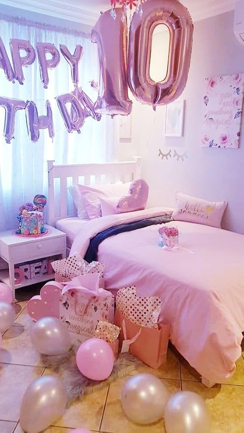 Number 12 Balloon 40Inch for 12 Year Old Birthday Decorations, Pearl Pink | - Image 4