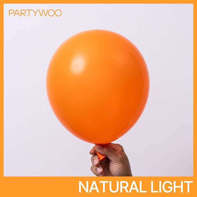 PartyWoo Orange Balloons 101pcs 12 Inch Fall Latex Helium Balloons - Image 3
