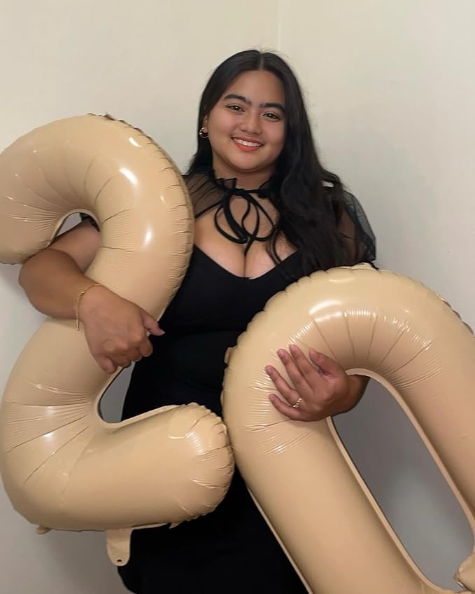 Light Brown Number 6 Balloon 40 Inch - Image 4