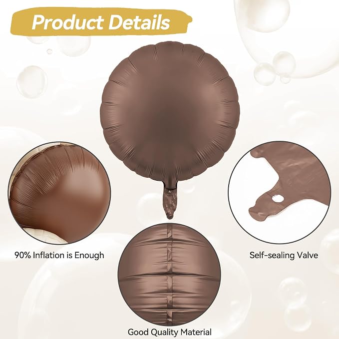 20PCS Round Shaped Balloons, 18 Inch Round Foil Balloon - Image 3