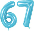 Number 67 Balloons for 67th Birthday Party Decorations, 0-100 Large No.67 by Joycard