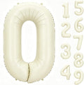 40 Inch Beige Number 0 Foil Balloon by Unknown