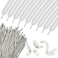 100Pcs Sand White 260 balloons, Thickening Latex Cream 260q Balloons by KUULBELAballoons