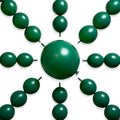 PartyWoo Dark Green Linking Balloons 100pcs 12 Inch Emerald Link Balloons | by PartyWoo