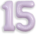 SUWEN 40 Inch Light Purple Lavender Big 15 Balloon Number Foil Helium 0-9 | by SUWEN