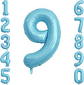 Pearlescent Blue Number 9 Balloon 40 Inch, Large Light Blue Mylar Foil Balloon by Unknown