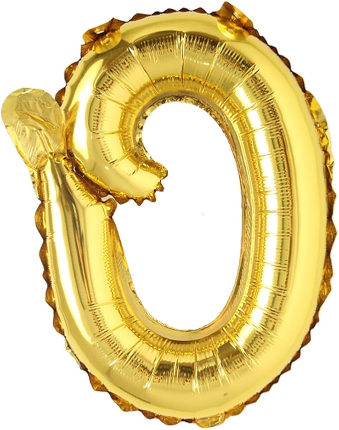 18 inch Gold DIY a-z Handwriting lowercase letters name Foil balloon Letter by REIANS