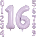 40 Inch Lavender Foil Number 16 Balloon by TNCDJKPA