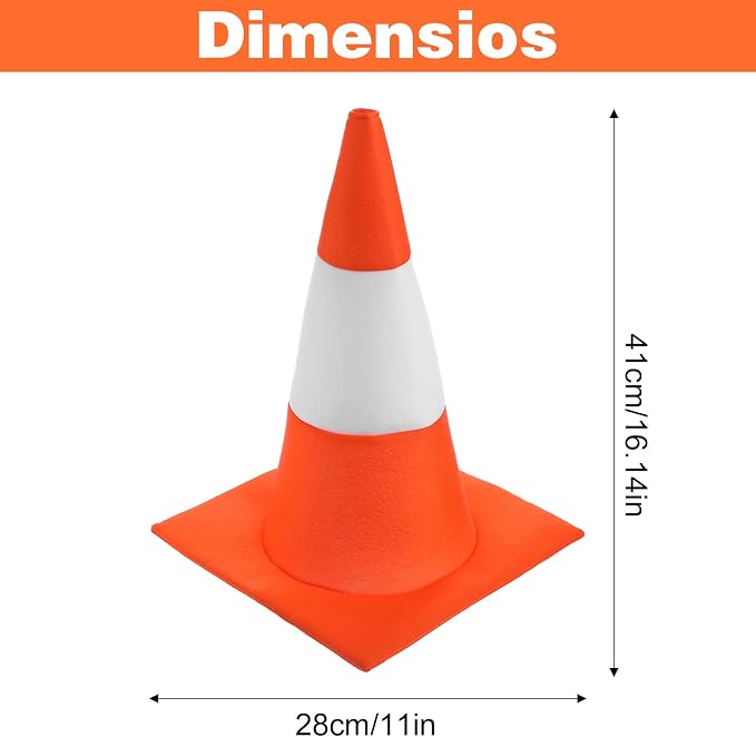 Traffic Cone Hat Crazy Hats for Adults Women Men, Funny Hats Novelty Silly - Image 3