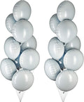 White Foil Balloon Round Shaped Mylar Helium Balloons Graduation Party Balloons by Adeer