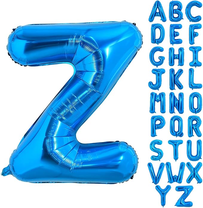 TONIFUL 40 Inch Large Blue Letter Z Foil Balloons Alphabet Balloons | Giant by TONIFUL