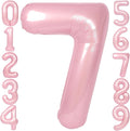 SUWEN 40 Inch Pink Large 7 Number Balloons Big Foil Helium Number Balloons 0-9 by SUWEN