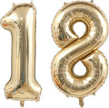 Light Gold 18 Number Balloons 40 Inch Giant Champagne Gold Birthday Numbers | by ANGEL+Q+HOUSE