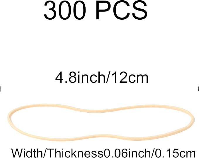 AIWOQI Rubber Bands 300Pcs 4.8in Long Stretchy Rubber Band - Image 2