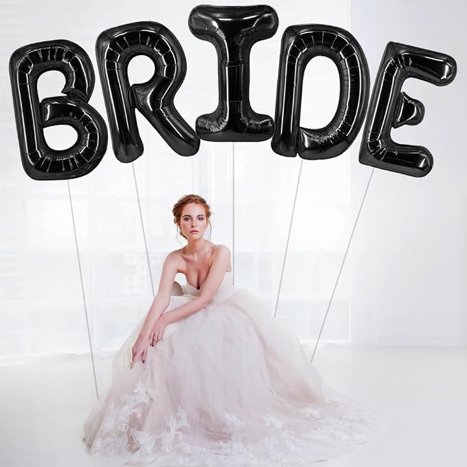 Bride Balloons 40 Inch Bachelorette Balloons Wedding Balloon Letter Balloon - Image 4