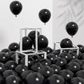 Awenztech 120pcs 5 inch Black Latex Balloons | Graduation, Anniversary by Awenztech