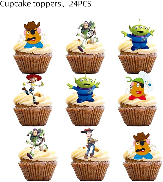 25PCS Cake Toppers Cupcake Toppers Cake Decorations Birthday Party Supplies - Image 3