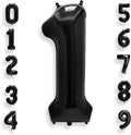 AULE 40 Inch Black Number Balloon 1 Foil 0-9 Birthday Big Numbers | Birthday by AULE