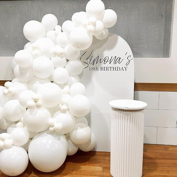 KBZVNAF White Balloons Latex Party Balloons - Image 5