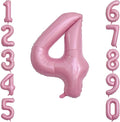 Pearlescent Pink Number 4 Balloon 40 Inch, Shiny Foil by Unknown