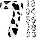 Cow Print Number Balloon 40 Inch Cow Print Number 7 Balloon Cowgirl Theme by LEBERY