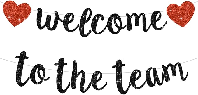 BEISHIDA Welcome to The Team Banner, NO DIY, Office Party Decorations by Beishida