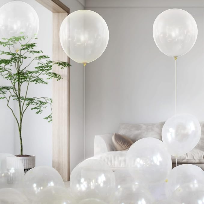 Clear Latex Balloons 100 Pack 12 Inch Transparent Party Balloons - Image 8