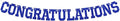 Blue Glitter Congratulations Banner, Achievement Celebrations, 2026 by Miss+Onederful