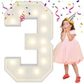 4FT Light Up Numbers Letters, Mosaic Numbers by MerryMosaics