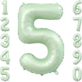 Olive Green Number 5 Balloon 40 Inch, Sage Digit by Unknown