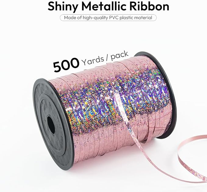 500 Yards Curling Ribbon for Gift Wrapping, 3/16" Balloon String for Christmas - Image 2