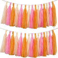 We Moment Pink Orange Peach Tissue Paper Tassels Party Tassel Garland Banner by We+Moment