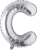 Single Aluminum Hanging Foil Film Silver Letter Balloons C 40 Inch | by FFNIU
