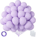 50pcs 12 Inch Pastel Purple Latex Balloons | Macaron Light Lavender Lilac Latex by OWPFJG
