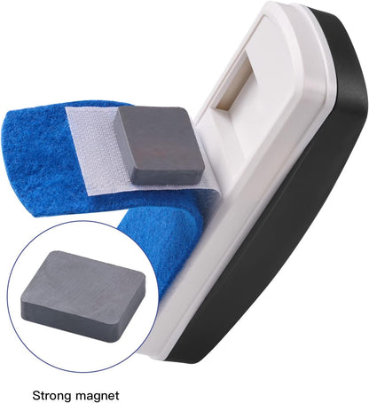 Ddaowanx Whiteboard Eraser, Magnetic Dry Erase Eraser, Glass Board Eraser,School and Office Supplies, Pack of 2 (Blue)