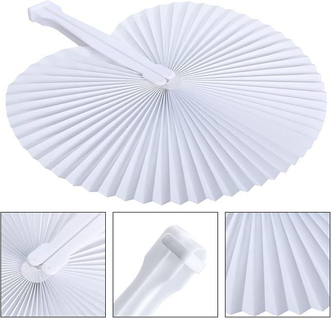 Yaegoo 60 PCS Folding Paper Fans, Folding Handheld Fans - Image 3