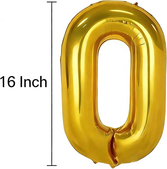 10 Pcs Gold Number 0-9 Balloons 16 Inch Number Mylar Foil Balloons Custom - Image 2