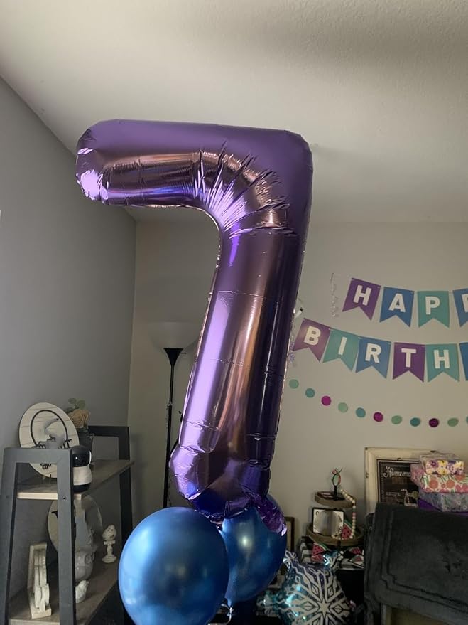 Number 7 Balloons 40 Inch for 7 17 Birthday Party Decorations, - Image 2