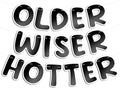 Fulmoon Set of 3 Pre Strung Older Wiser Hotter Glitter Banner Funny Birthday by Fulmoon